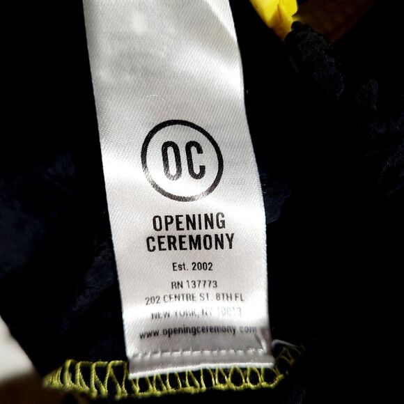 Opening Ceremony Colorblock Crinkle Nylon Storm Varsity Jacket $420 MSRP NWOT - Picture 5 of 11